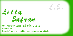 lilla safran business card
